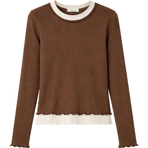 iBlues t-shirt iBlues in jersey di cotone a costine con effetto layering
