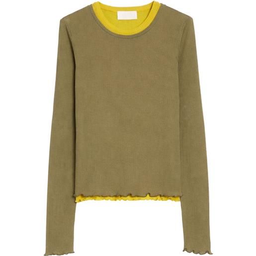 iBlues t-shirt iBlues in jersey di cotone a costine con effetto layering