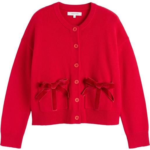 Chinti & Parker cardigan con fiocco - rosso