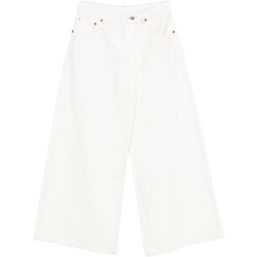 R13 jeans a gamba ampia - bianco