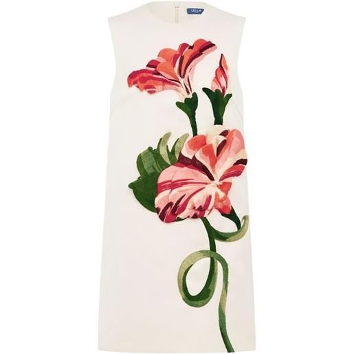 Leo Lin abito corto yvonne a fiori - bianco