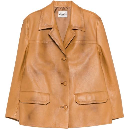 Miu Miu cappotto monopetto - marrone