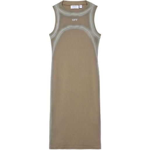 Off-White abito girocollo - marrone