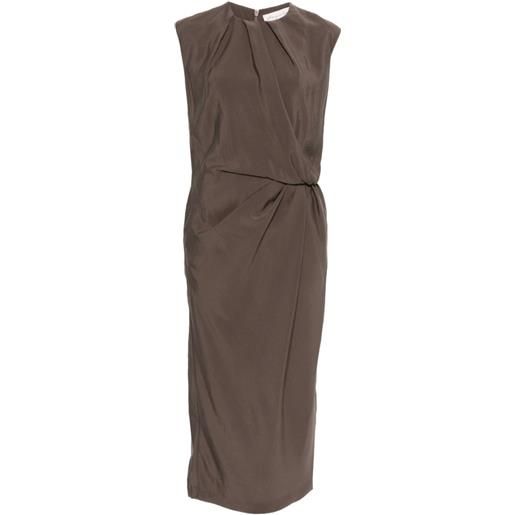 Phisique Du Role abito midi drappeggiato - grigio