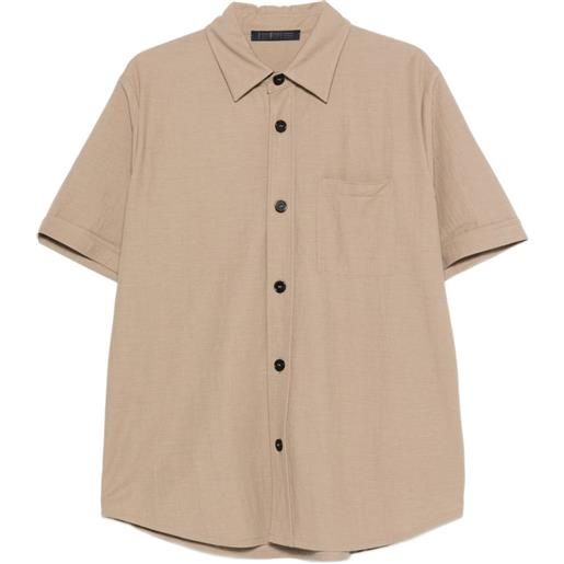 Harris Wharf London camicia summer a maniche corte - toni neutri
