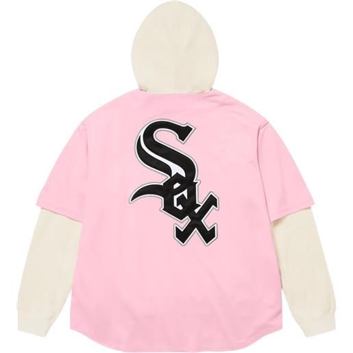 Supreme x chicago white sox felpa con cappuccio - toni neutri