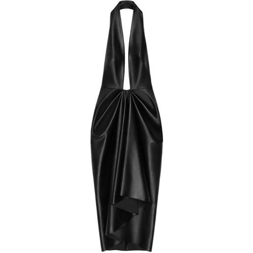 Givenchy abito drappeggiato in nappa - nero