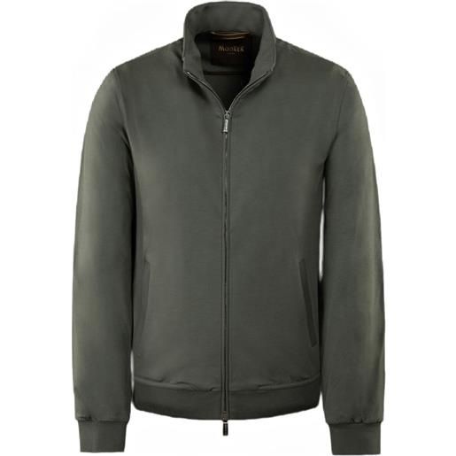 Moorer felpa crispinfeloa con zip - verde