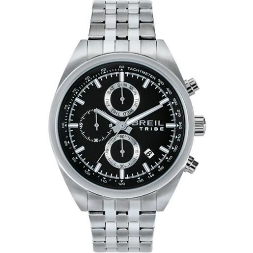 Breil Orologio Da Polso Cronografo Elegante Con Quadrante Nero E Cinturino In Acciaio Cronografo 43  53116432