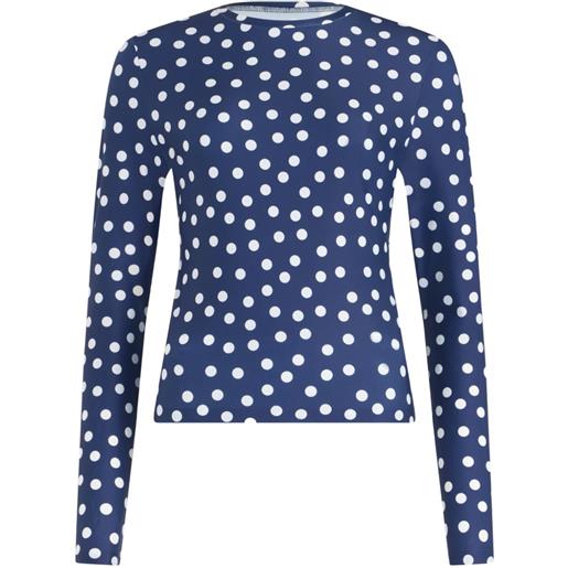 Jean Paul Gaultier top a pois - blu