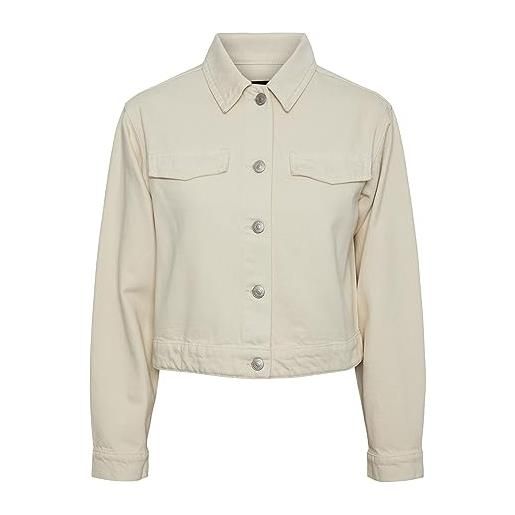 PIECES pctessie ls dnm jacket mb873 noos bc, giacchetto denim da donna, whitecap gray, s