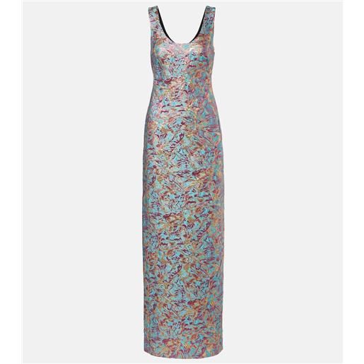 Dries Van Noten abito lungo in broccato