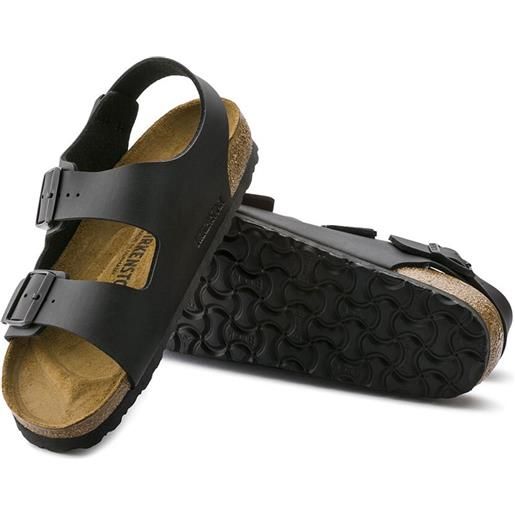 Birkenstock sandali milano birko-flor neri unisex calzata stretta
