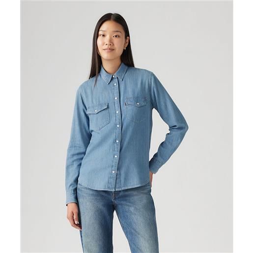 LEVI'S ® levi's® camicia iconic western lino+ denim light blue denim donna