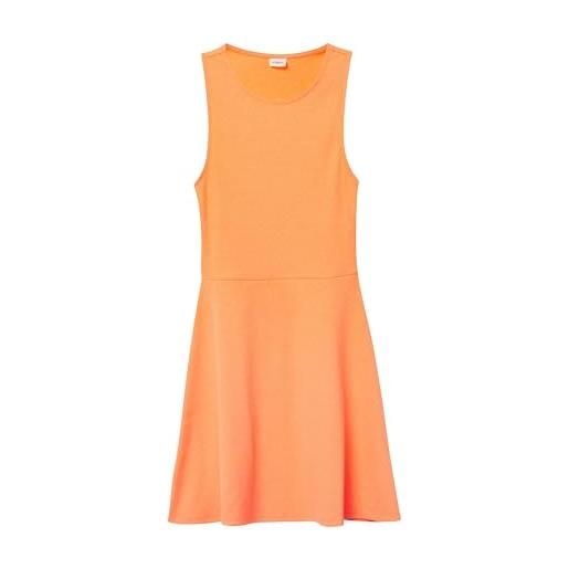 s.Oliver abito svasato in costina, arancione chiaro, 134