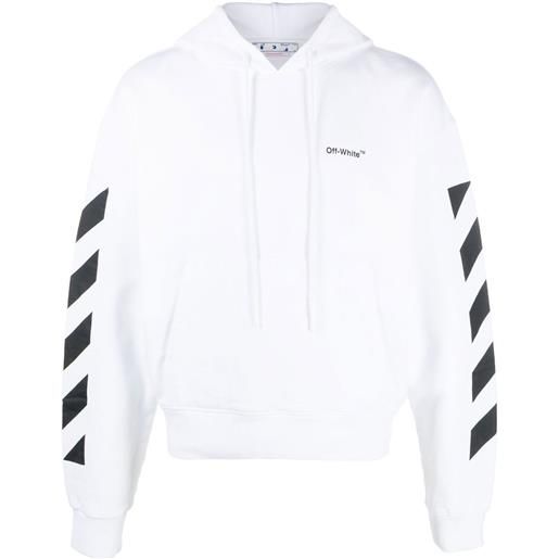 Off-White felpa con righe diagonali - bianco