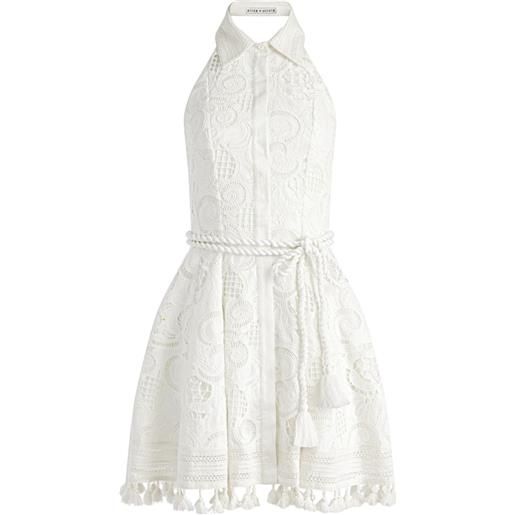 alice + olivia chemisier corto lucy - bianco