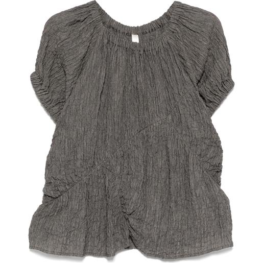 Lauren Manoogian top con arricciature - grigio