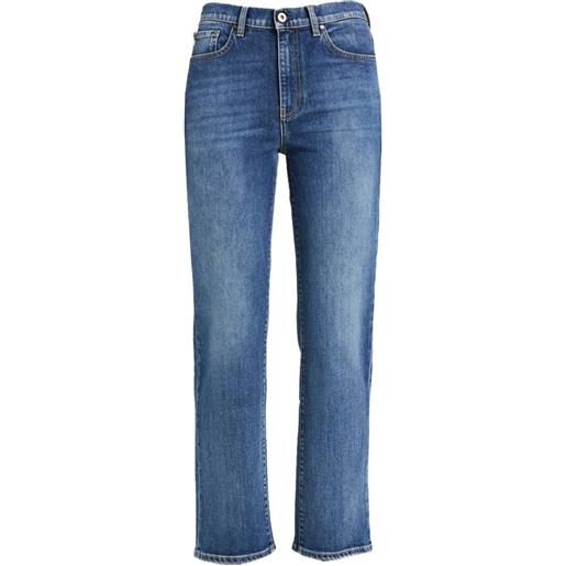AG Jeans frayed cropped jeans - blu