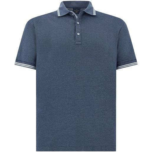 Paul & Shark polo con dettagli a righe - blu