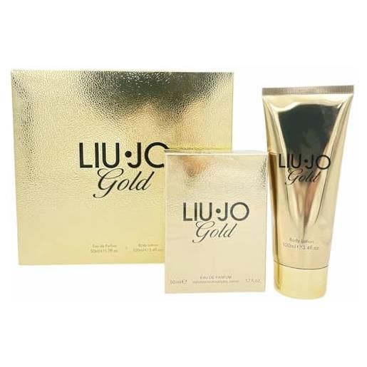 Desire Fragrances liu jo gold set regalo donna profumo eau de parfum spray 50ml e crema corpo 100ml