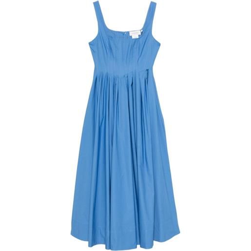 Sportmax abito lungo giro con scollo quadrato - blu