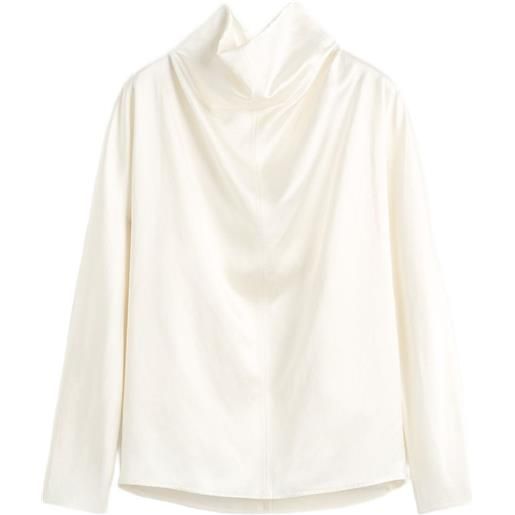 TOTEME blusa con scollo drappeggiato - bianco