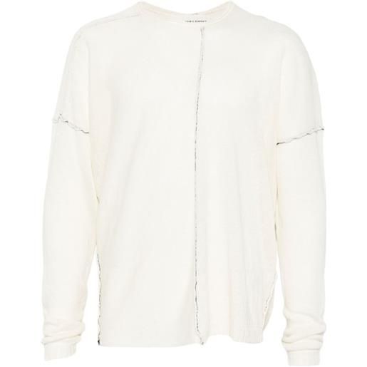 Isabel Benenato maglione con dettaglio cuciture - bianco