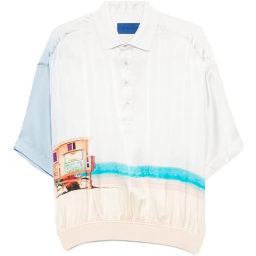 Mes Demoiselles polo con stampa - bianco