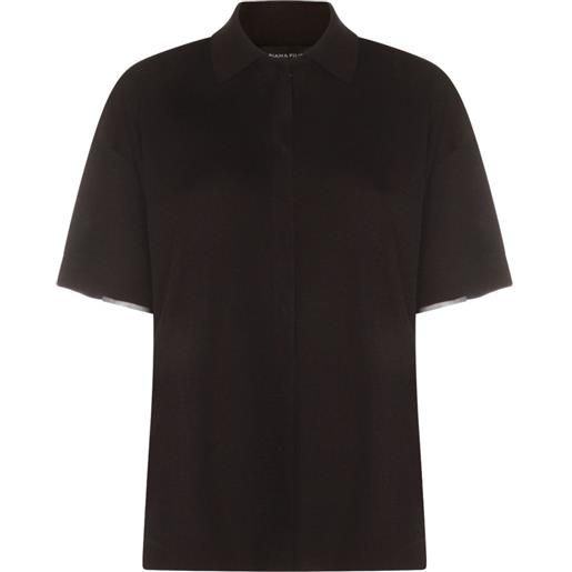 Fabiana Filippi camicia a maniche corte con colletto - blu