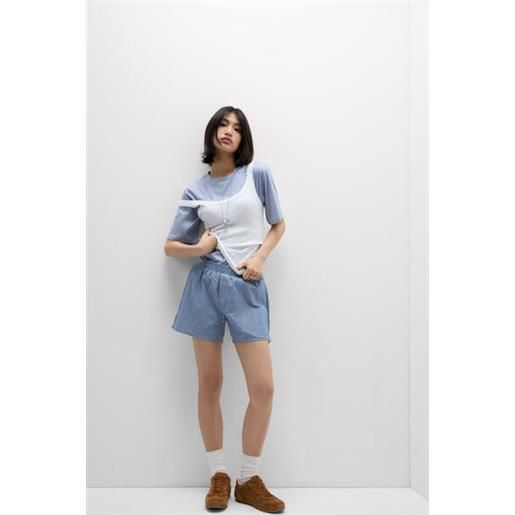 Intimissimi maglia manica corta in elevated cotton azzurro