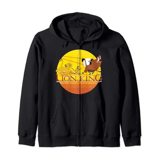 Disney lion king sunset geometric pride felpa con cappuccio