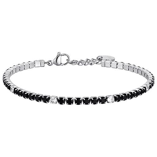 Luca Barra Bracciale da Donna Collezione Pretty Moment. Bracciale Realizzato in Acciaio con Farfalla e Cristalli Bianchi. Lunghezza: 16,5 + 3 cm. La referenza è bk1936