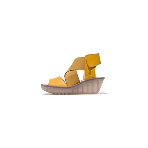 Fly London yuba385fly, sandal donna, mustard, 36 eu