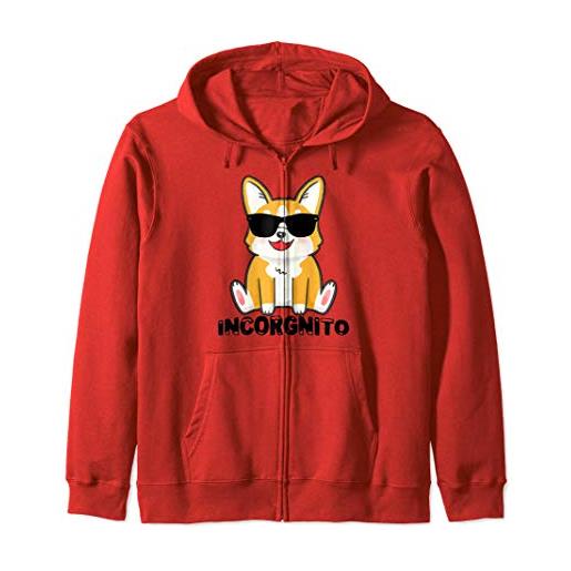 Best Corgi Humor Lifestyle Gifts divertente amante dei cani corgi incorgnito felpa con cappuccio