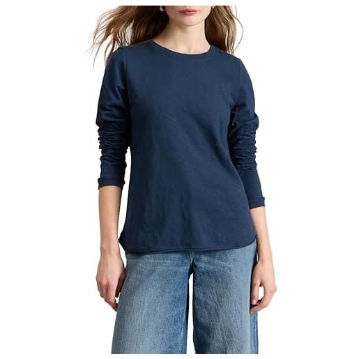 White Stuff maglietta a maniche lunghe clara da donna - abbigliamento casual essenziale - blu marino scuro - taglia 44