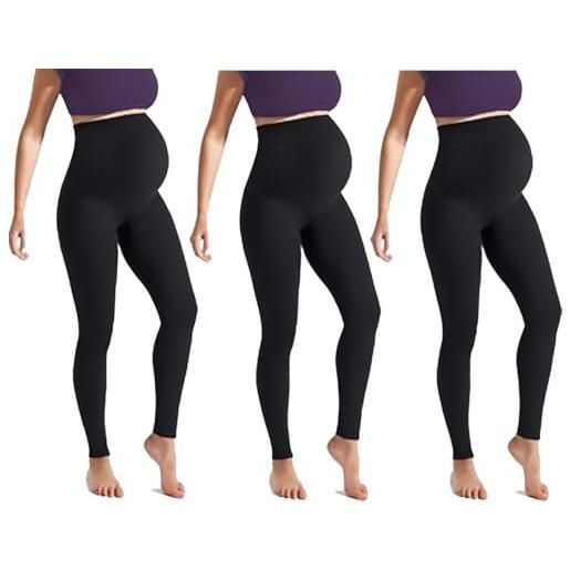 MCA leggings premaman lunghi (m, invernale pacco da 3)