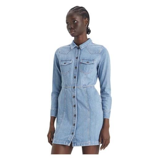 Levi's flynn western core dress med indigo - worn in, ringing bells 2, m
