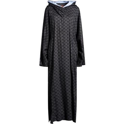 Tubino Vestito Abito Donna Elegante Manica Lunga Ginocchio Verde