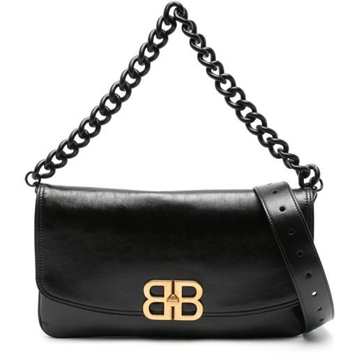 Balenciaga borsa a spalla bb soft media - nero