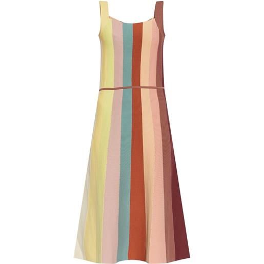 PS Paul Smith abito midi a righe - giallo