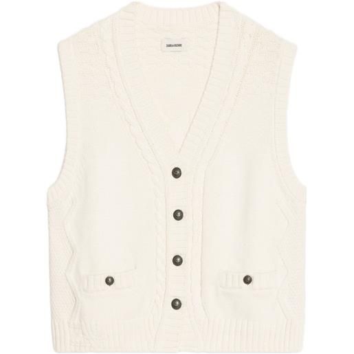 Zadig&Voltaire gilet in maglia - toni neutri