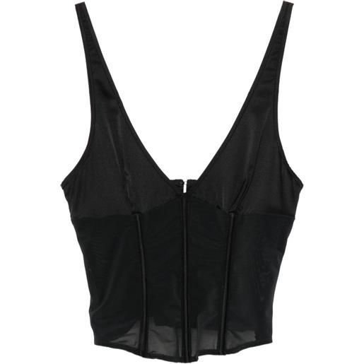 Kiki de Montparnasse top stile corsetto - nero