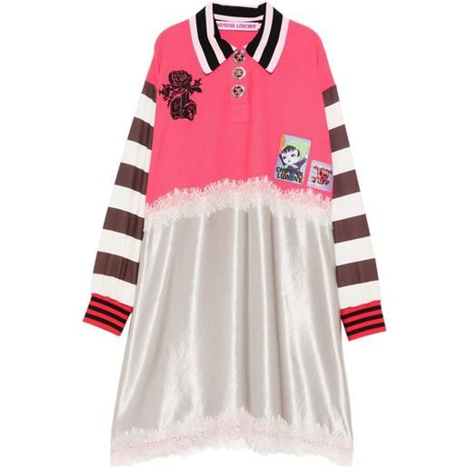 Chopova Lowena abito con colletto a contrasto - rosa