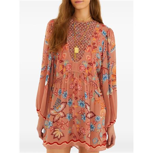 FARM Rio blusa a fiori - arancione