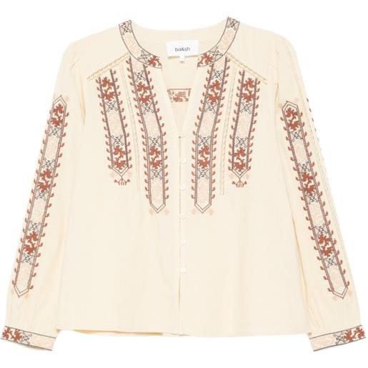 Ba&Sh blusa faustina con ricamo - toni neutri