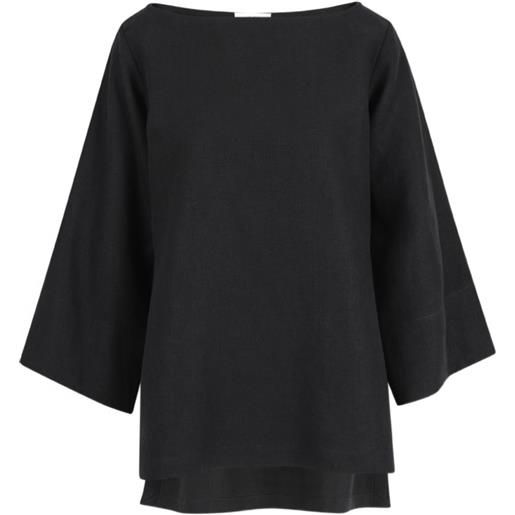 The Row blusa con maniche svasate - nero
