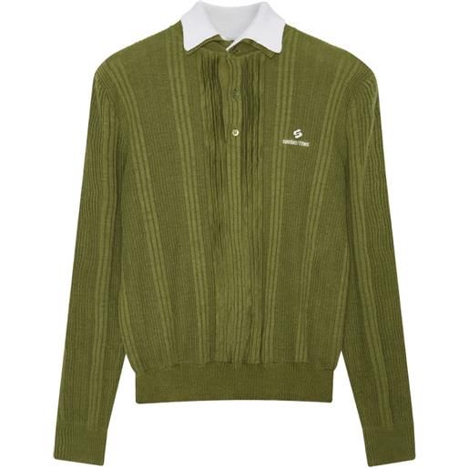 SHUSHU/TONG polo con ricamo - verde