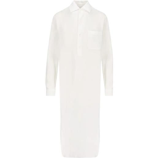 Loro Piana abito corto con tasche applicate - bianco
