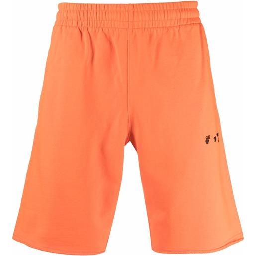 Off-White shorts running con logo - arancione